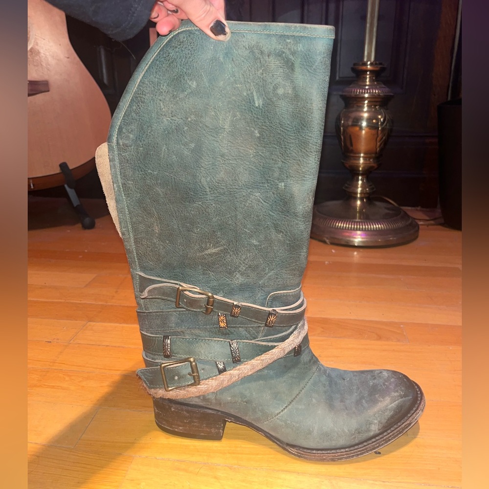 Teal freebird boots
